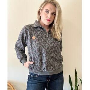 Vintage 90s Paisley Fleece Half Zip